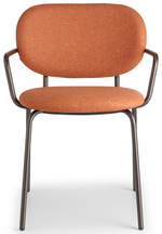 Кресло металлическое c обивкой Scab Design Si-Si Bold, бронзовый, оранжевый