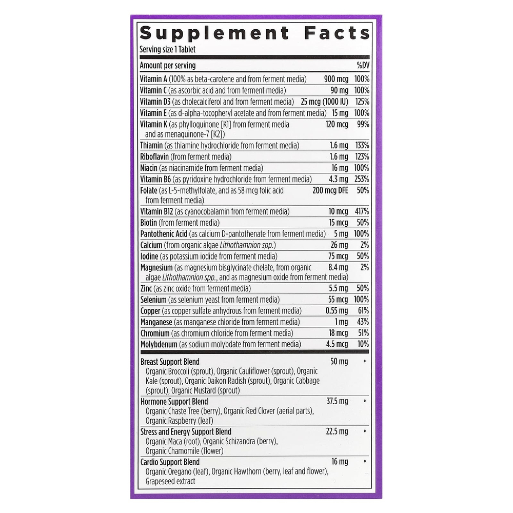 New Chapter, One Daily Every Woman's ™, мультивитамины 40+, 72 вегетарианские таблетки