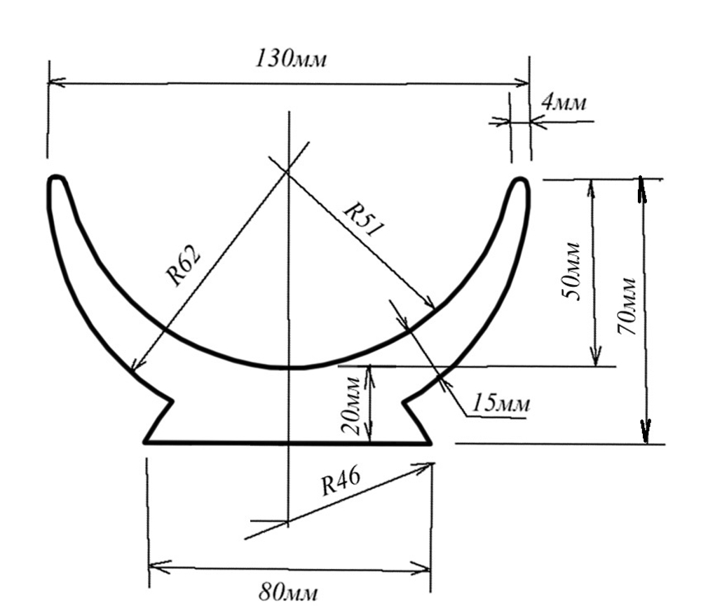 Пиала Кесе 60*d130мм, деревянная заготовка