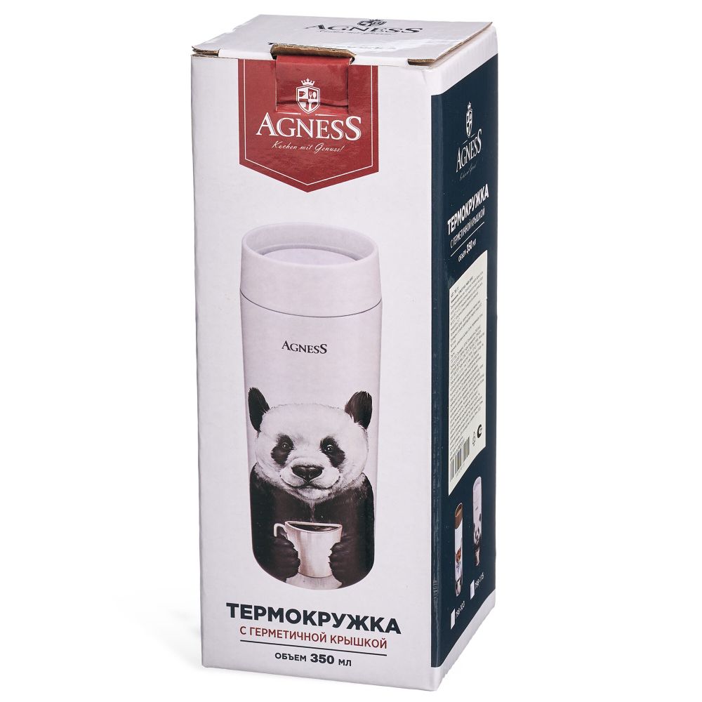 ТЕРМОКРУЖКА PANDA 350 МЛ, КОЛБА НЕРЖ.СТАЛЬ 18/10
