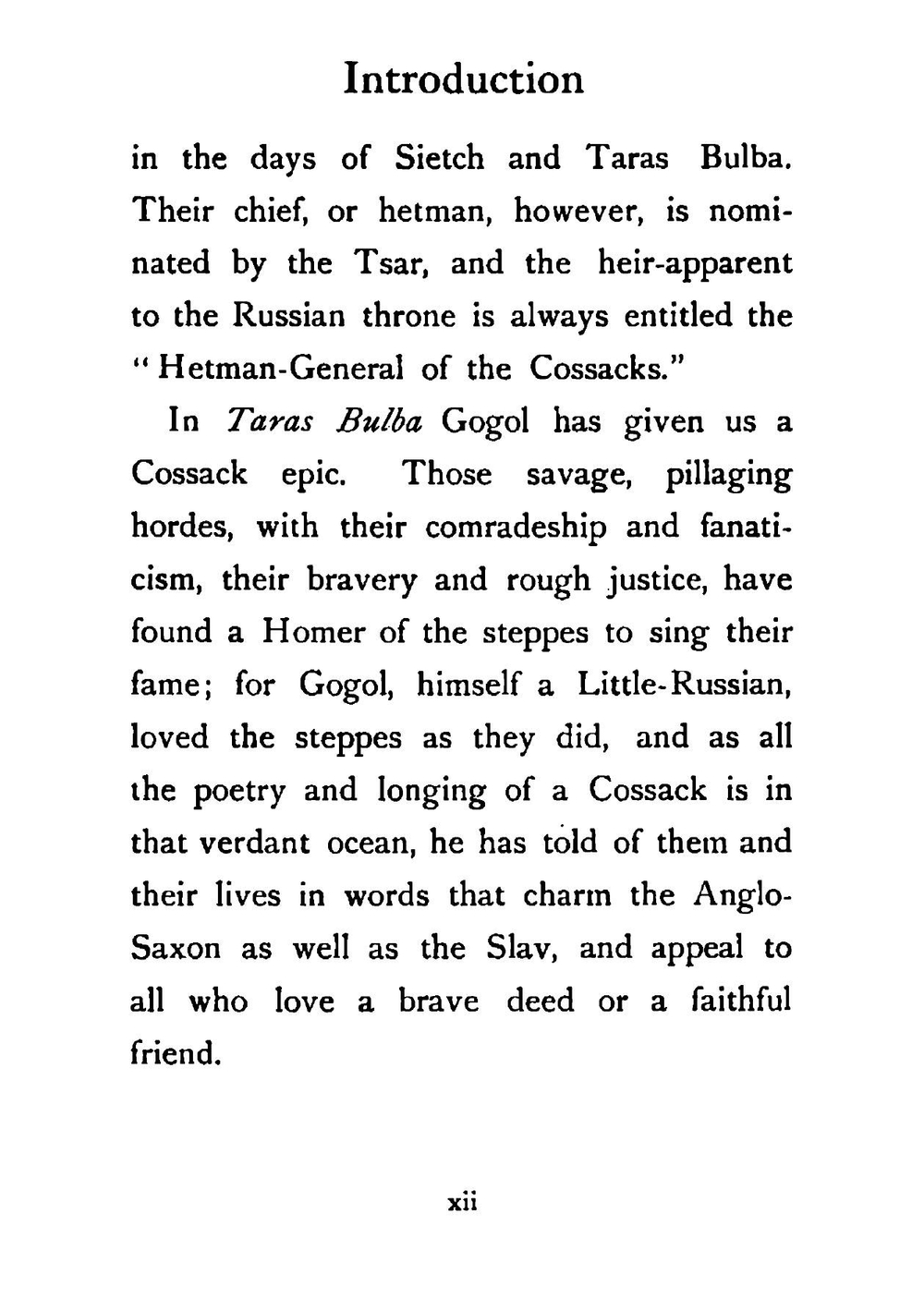 Taras Bulba: a story of the Dnieper Cossacks | Nikola Vasilevich Gogol