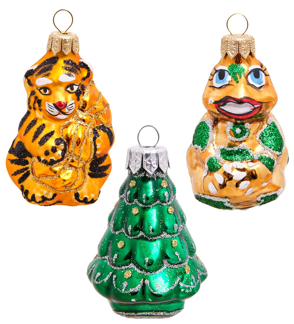 Элита НФ-153/1 Набор фигурок из 3шт «Зверьки у елки» ёлочные украшения