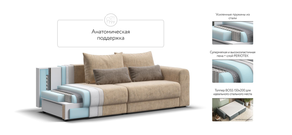 Модульный диван РИЧМОНД MODOOL Велюр Royal шампань