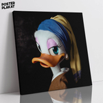 Картина для интерьера Дейзи Дак на холсте, персонаж мультфильма Дисней Утиные Истории, холст с печатью на подрамнике, на стену, Постер Плакат