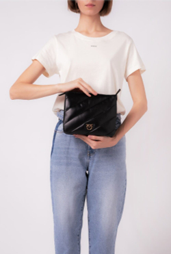 SMALL TWINS BAG MAXI QUILT – black