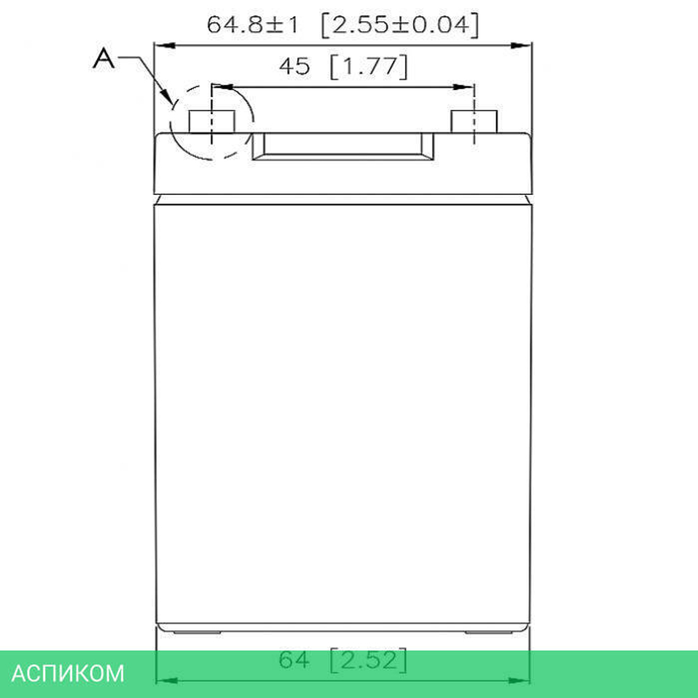 Аккумулятор для ИБП CSB 12V/7.2Ah (GPL 1272 F2 FR)