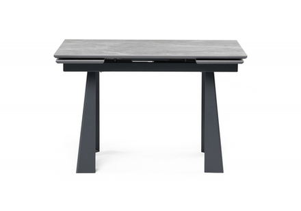 Обеденный стол Woodville Бэйнбрук 120х80х76 серый мрамор, графит