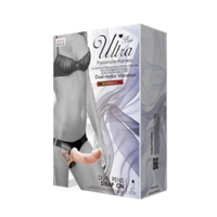 Двойной страпон с вибрацией Dual Penis Strap-On (17,5 и 11 см)
