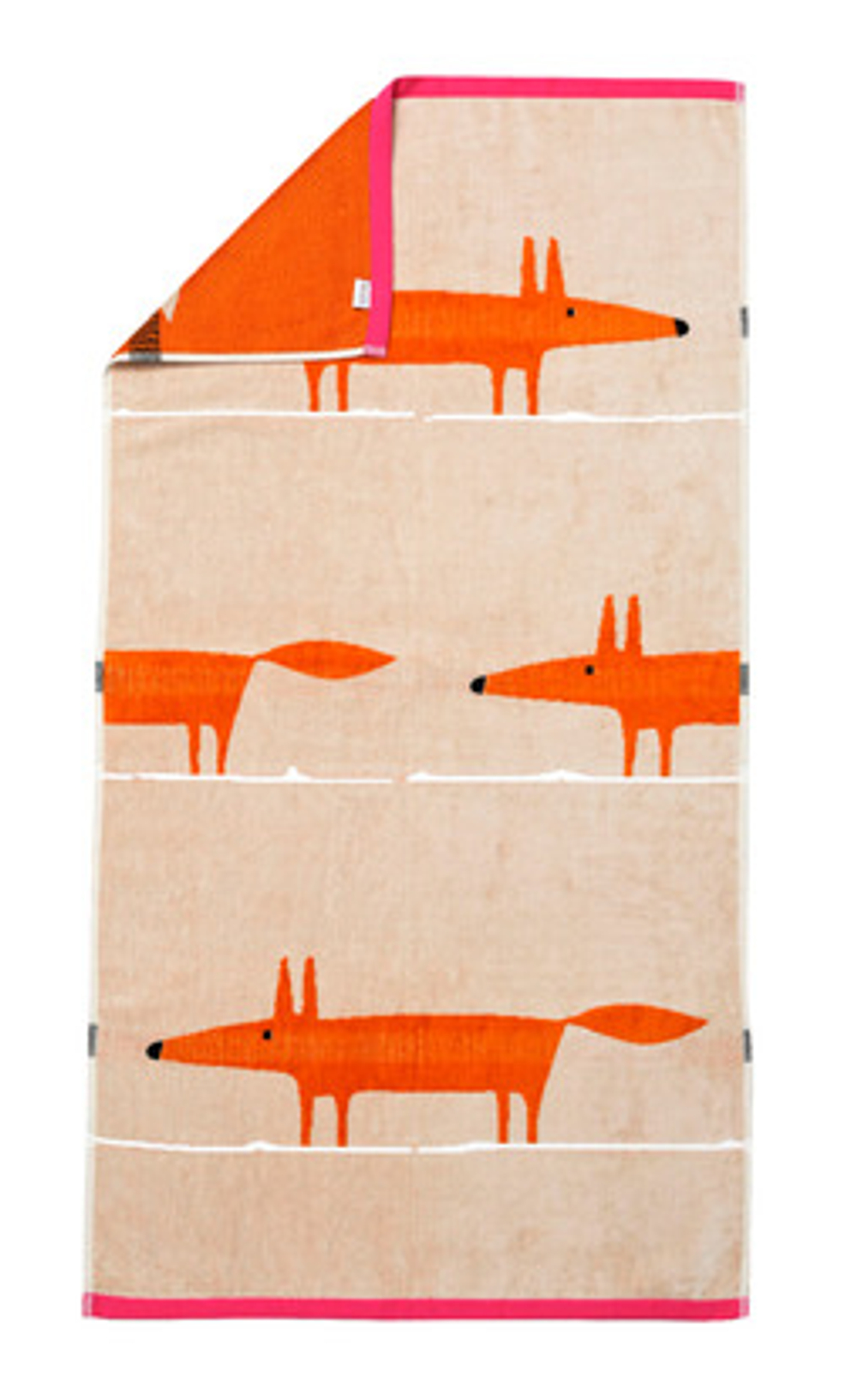 Полотенце MR FOX SABLE одна сторона Blanc des Vosges 50x90 Оранжевый / Песочный