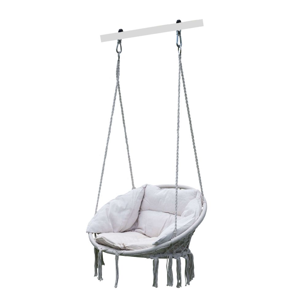 Качели плетеные с подушкой для дома и дачи Romana