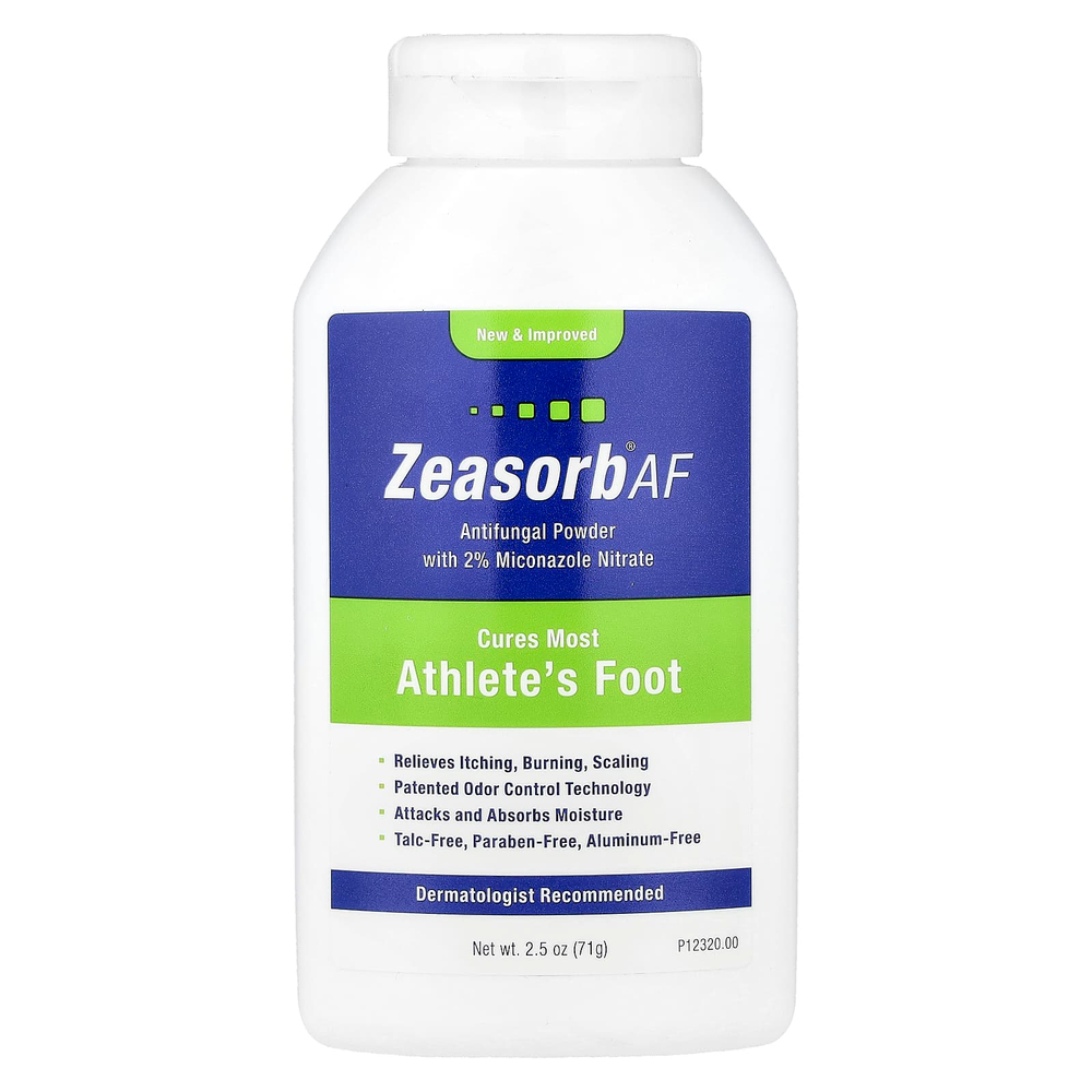 Zeasorb, AF, противогрибковый порошок с 2% нитратом микроназола, 71 г (2,5 унции)