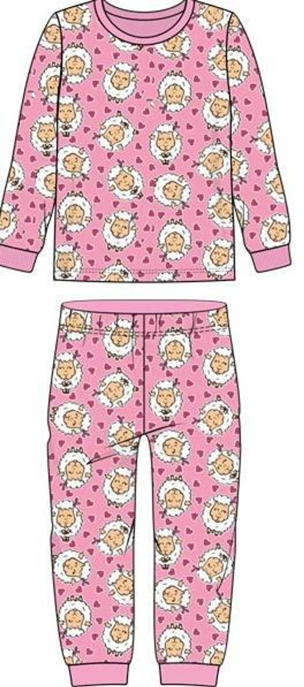 Пижама для девочки разм. 128-64 розовый