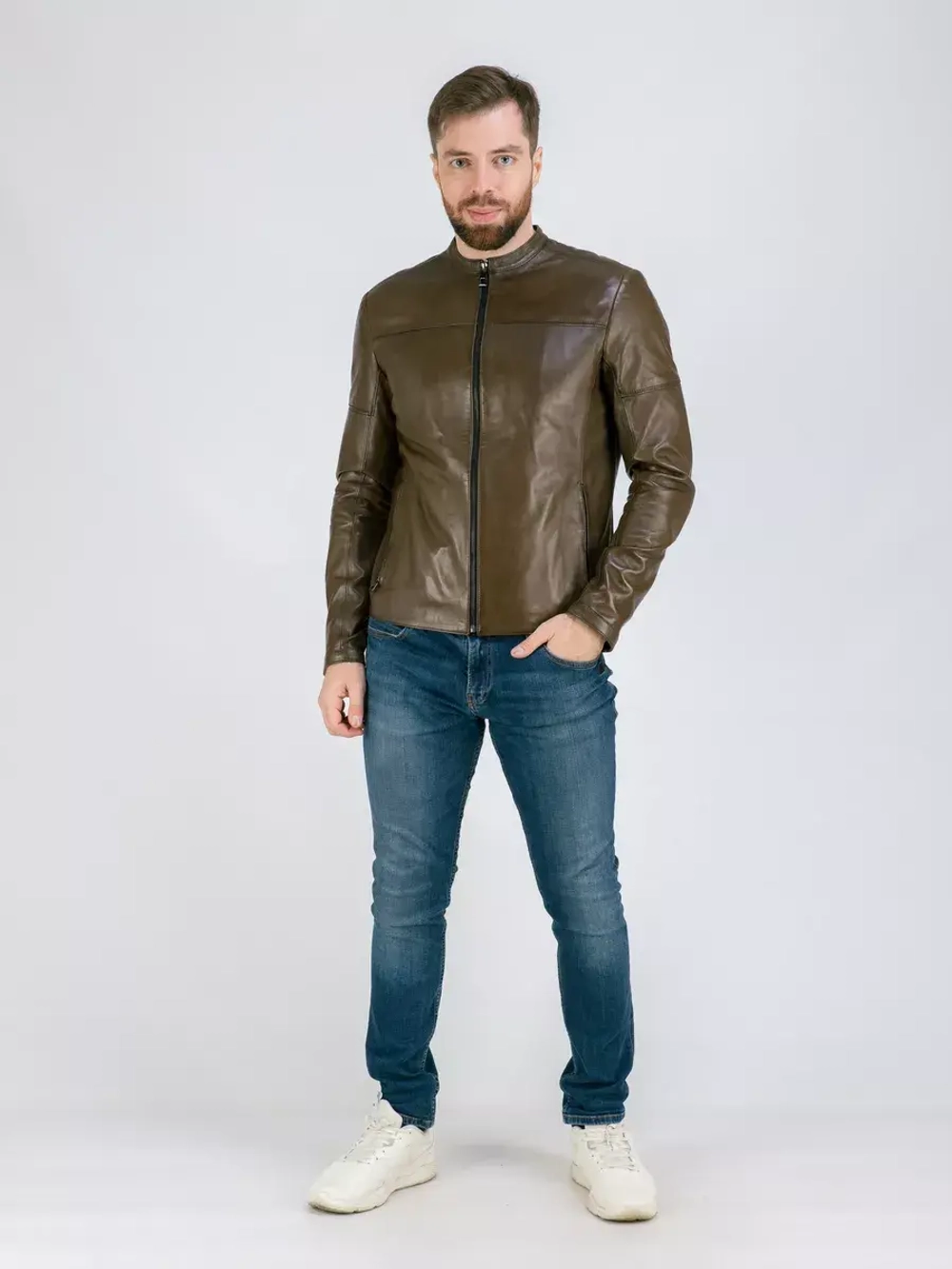 Куртка кожаная демисезонная  Турция