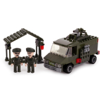 Конструктор блочный Аусини Армия 166дет., коробка 22407