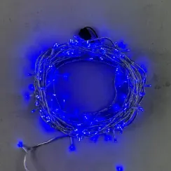 Светодиодная гирлянда с возможностью динамики 20 м., 200 синих LED ламп, 24V., прозрачный силиконовый провод, IP65, Beauty Led (EST200-3W10-1B)