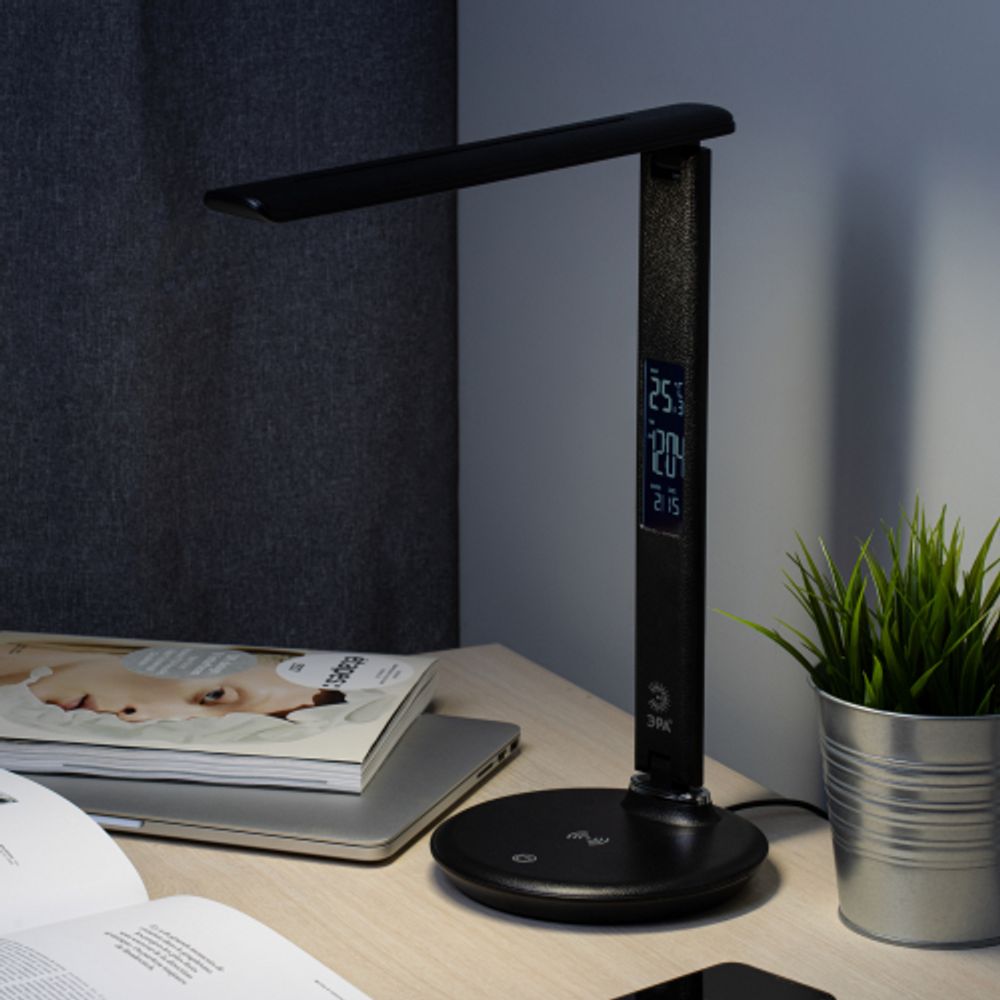 Настольный светильник ЭРА NLED-505-10W-BK светодиодный черный | Светодиодные настольные лампы