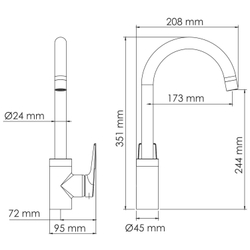 Glan 6607 Смеситель для кухни