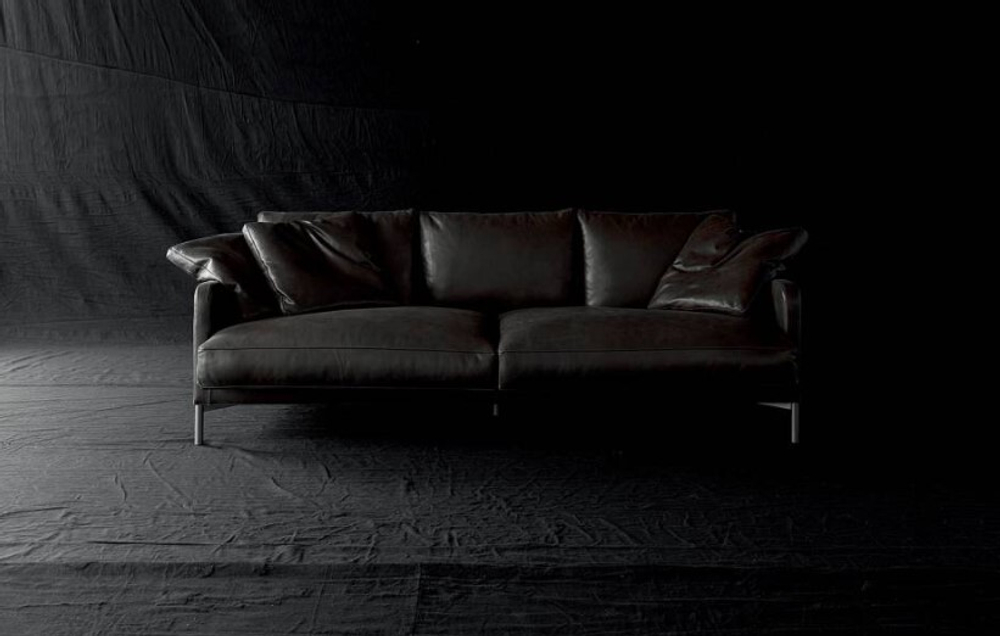 Диван Duma XL LIVING DIVANI кожа/grafit 2200х1020х760h