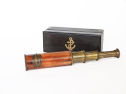 Nautical Подзорная труба в деревянном футляре
