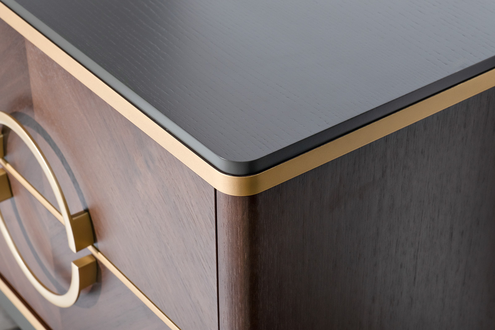 Тумба прикроватная шпон 2 ящика 60x60x40см Garda Decor