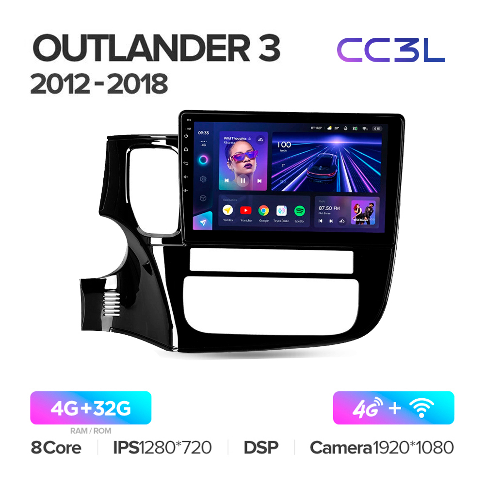 Teyes CC3L 10,2"для Mitsubishi Outlander 2012-2018
