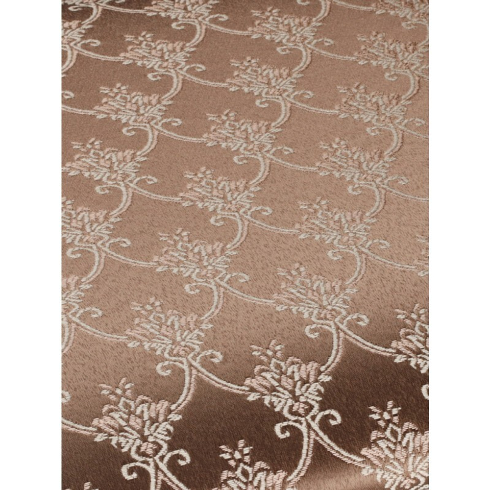 Банкетка "Классик" 350х490 дуб коричневый/черная патина/жаккард кремовый ККЧ49БК