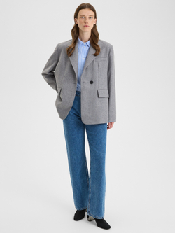 Пиджак в стиле oversize из итальянской шерсти