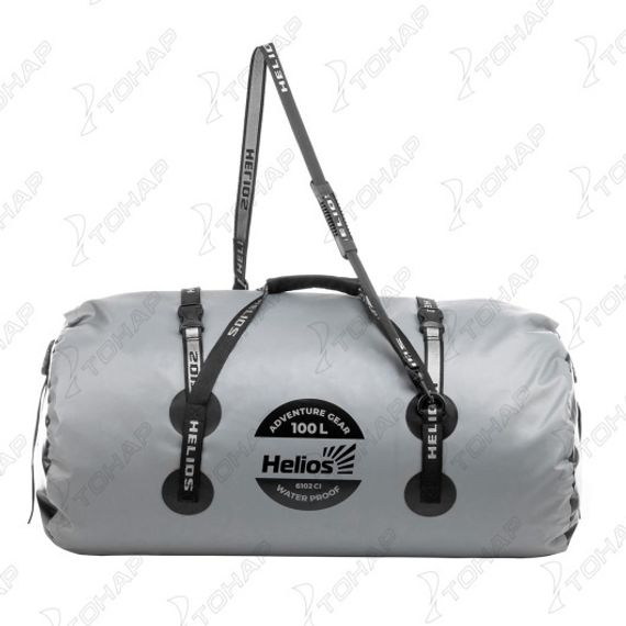 Гермобаул 100 л (ПВХ, серый/черный) (HS-GB-100-GB) Helios