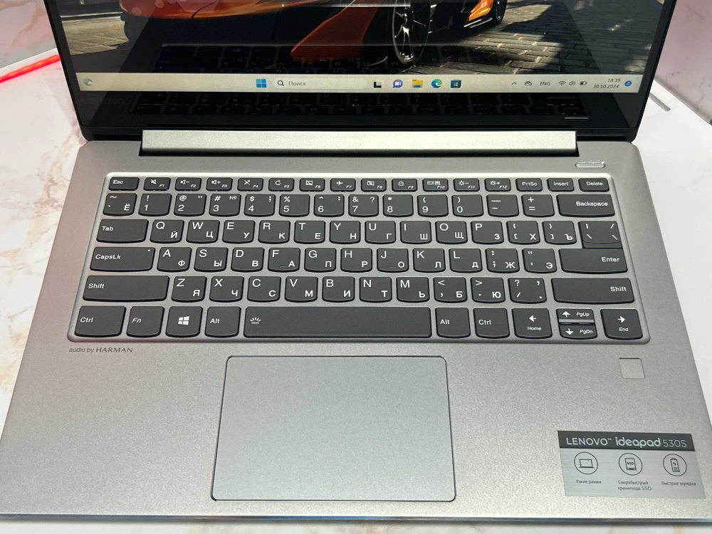 Ноутбук Lenovo Ideapad 530S-14IKB. Конфигурация: i5-8250U/8GB/256GB/Intel UHD/Win11/FHD/A1