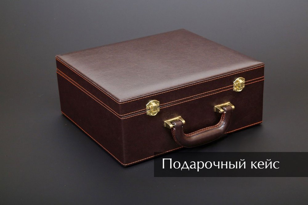 Набор бокалов для коньяка "Рыбалка Элит" 2 шт. в подарочном футляре с художественным оформлением