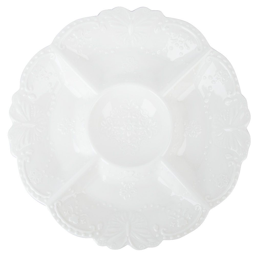 Менажница " " 27х27х3см (min5) (фарфор) (транспортная упаковка)