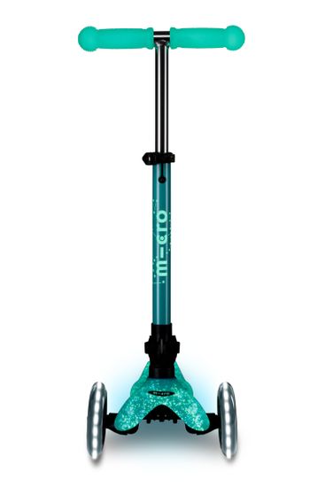 Самокат Mini Micro Deluxe Orion LED складной, голубой