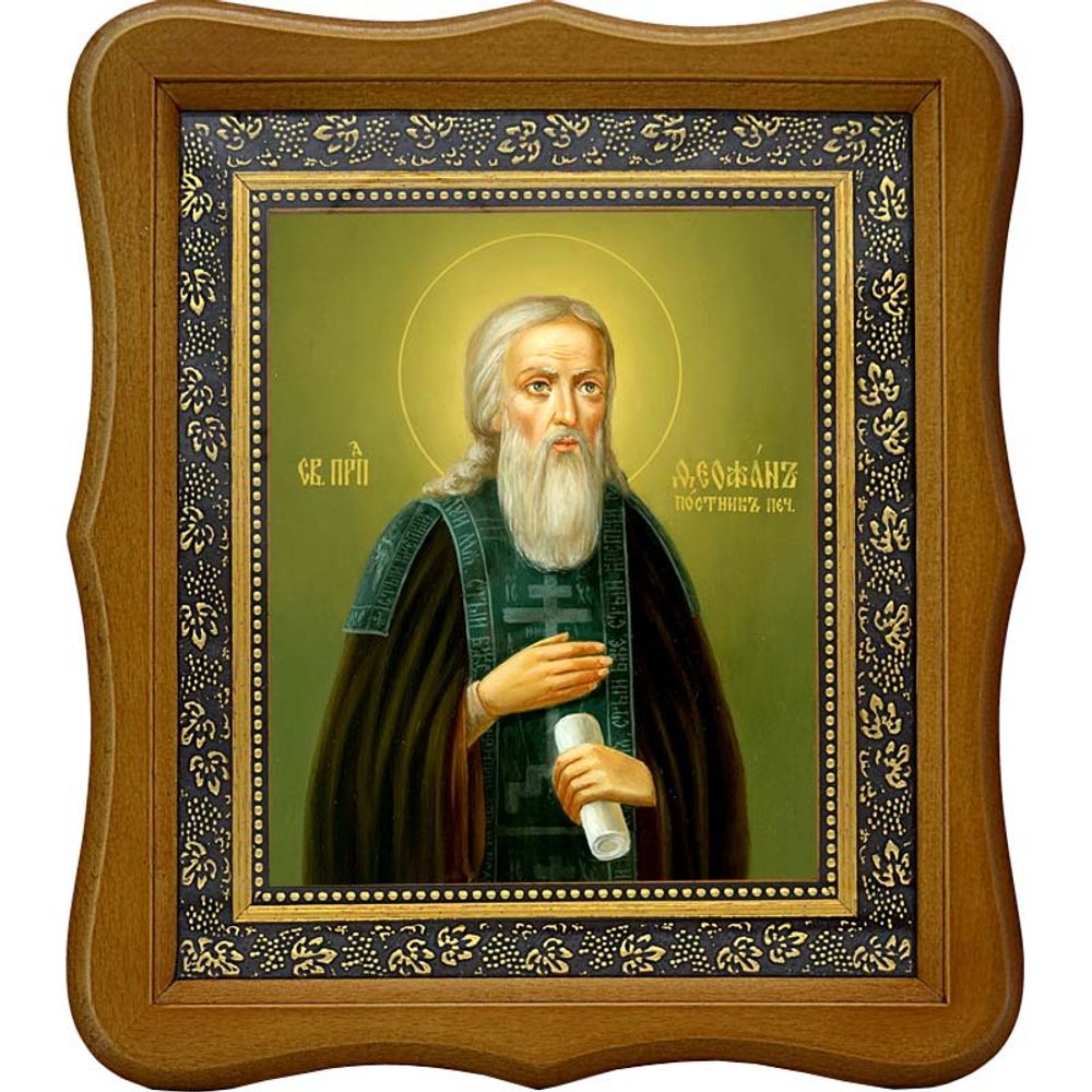 Феофан Печерский, преподобный постник. Икона на холсте.