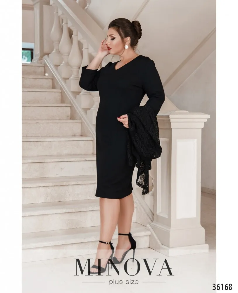 Платье 389-1-черный Minova