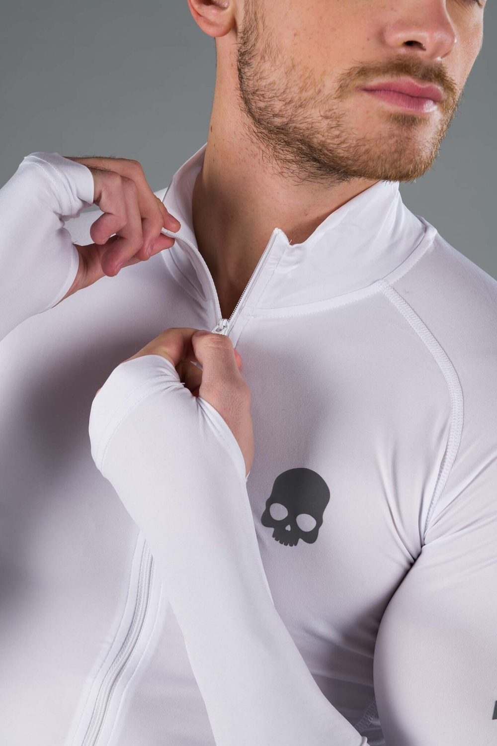 Мужская футболка  HYDROGEN ZIPPED SECOND SKIN LS (R00500-001)