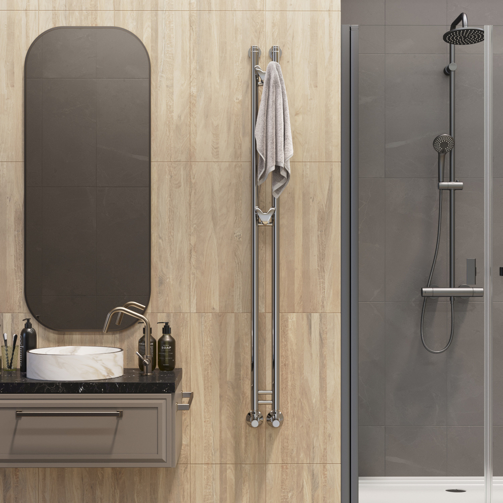 Полотенцесушитель MIXLINE STAR 1 150/7,5 (1/2" ВР,вентиль угловой 3/4''х1/2'' вн/нар)