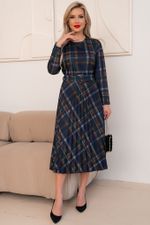 Платье Сильвия (синий/коричневый) Р11-1086/5 Nikol