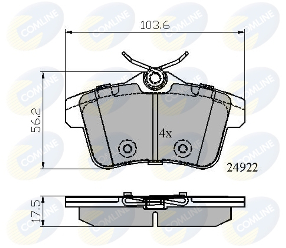COMLINE - CBP02045-CML - Brake Pad Set, disc brake