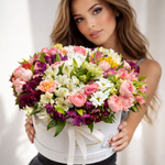 Композиция из альстромерии и кустовой розы "Tenderness"