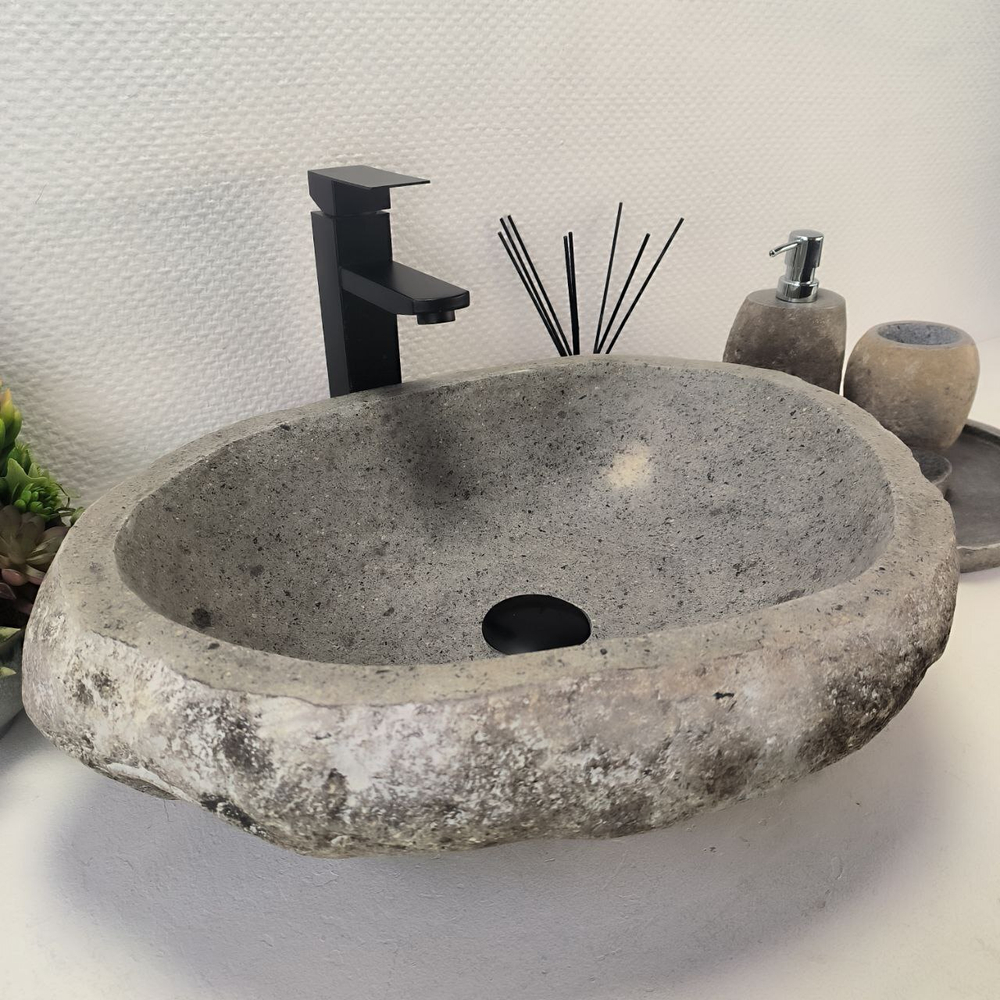 Раковина из речного камня RS-63688 (52*42*15) 0122