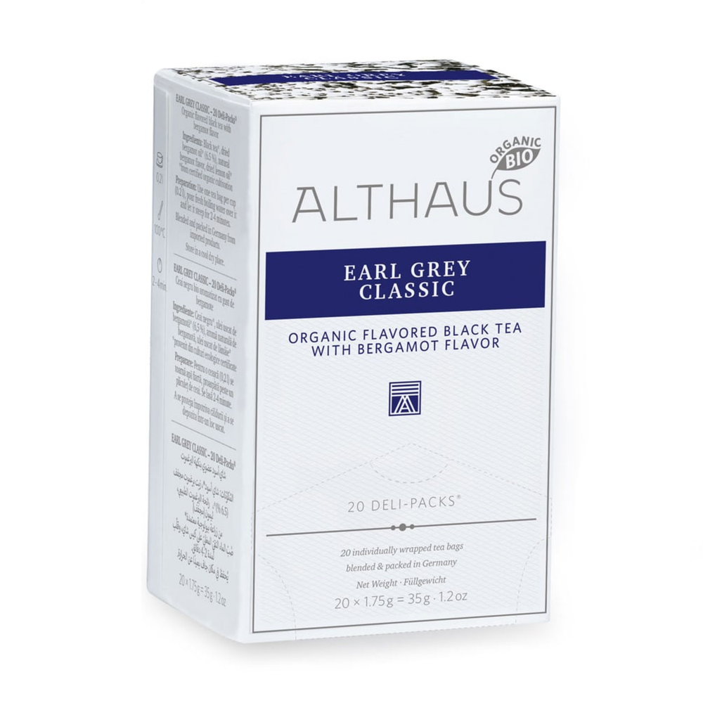 Чай черный с бергамотом в пакетиках для чашки Althaus Earl Grey Classic, 20 пак