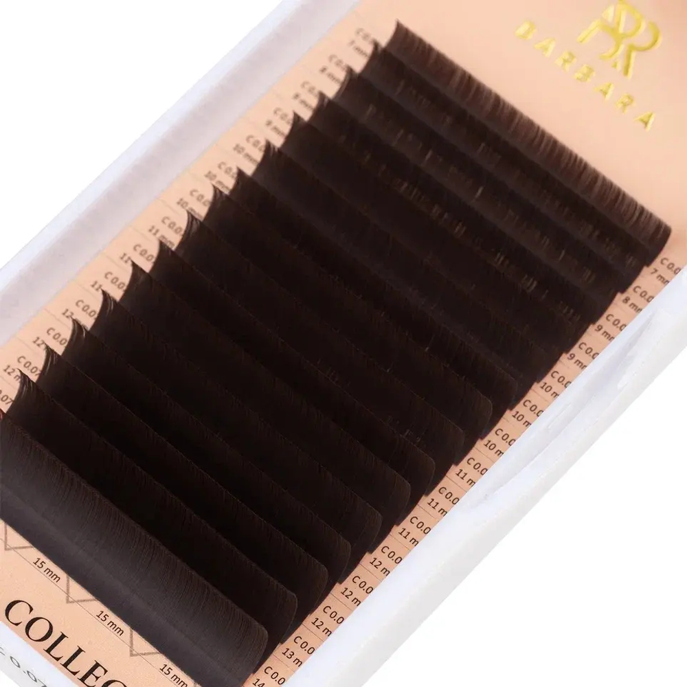 Коричневые Tiramisu ресницы Barbara MIX - 16 линий