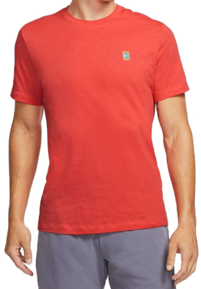 Футболка мужская теннисная Nike Court Heritage Tee - habanero red/habanero red