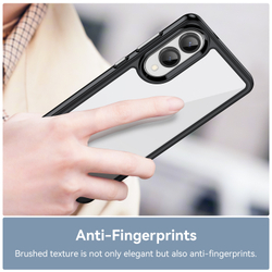 Прозрачный чехол с усиленными рамками черного цвета для Samsung Galaxy S25 Edge, увеличенные защитные свойства