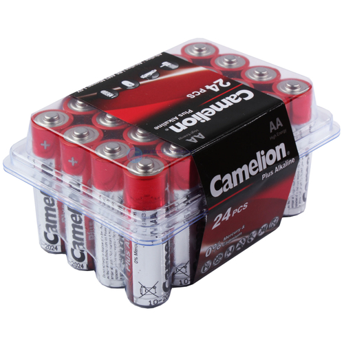 Элемент питания алкалиновый AA/LR6 1.5В Plus Alkaline LR6-PB24 (уп.24шт) Camelion