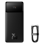 Внешний аккумулятор Baseus Bipow Digital Display Fast Charge Power Bank C+2U 20000mAh 25W - Black