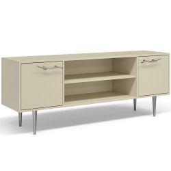 Тумба под ТВ Арт Колор matte 155см Стайл Сильвер Серый шелк матовый