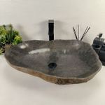 Каменная раковина из речного камня RS-04926 (62*48*15) 0863 из натурального камня