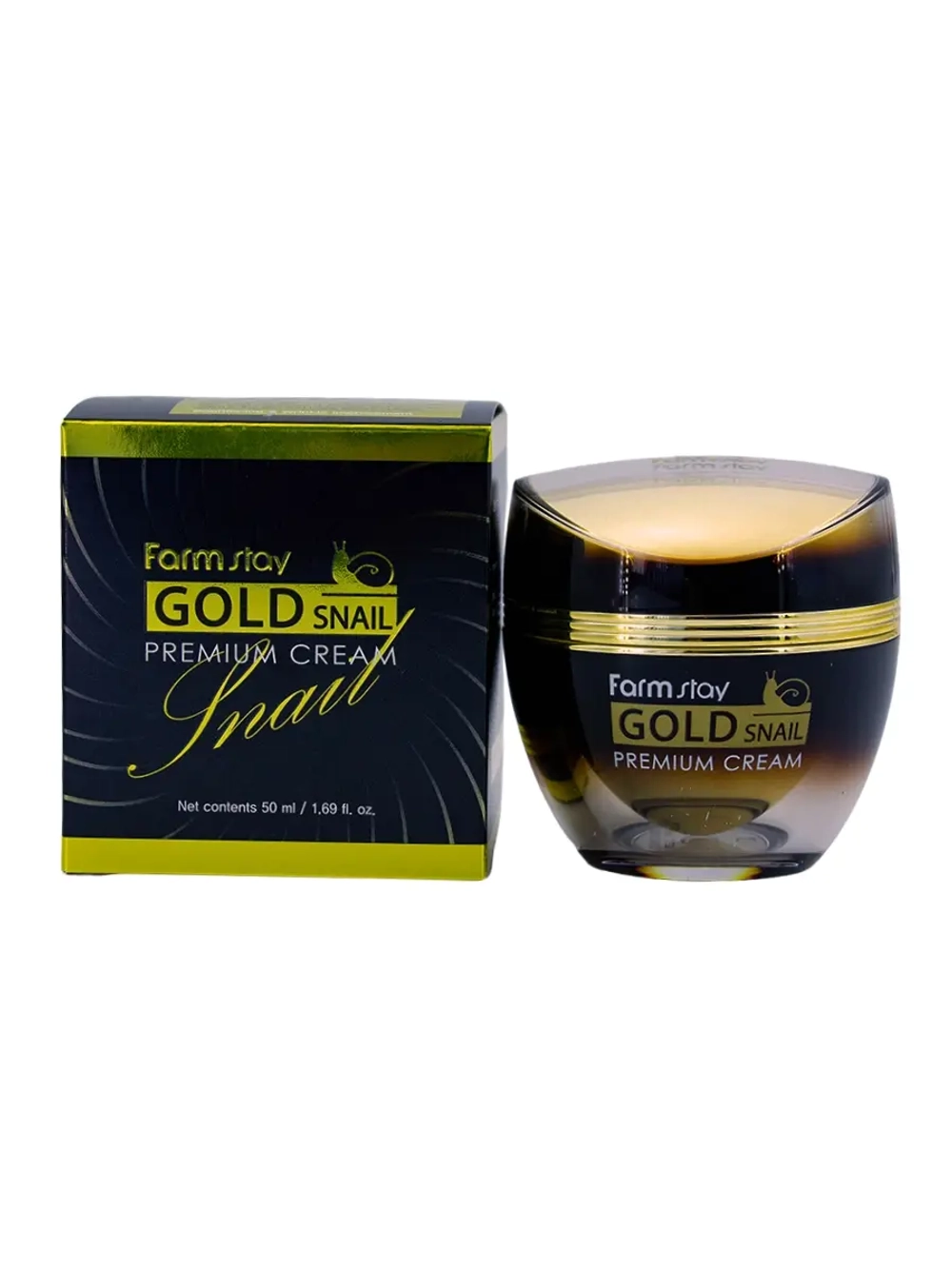 FARMSTAY - КРЕМ ДЛЯ ЛИЦА С ЗОЛОТОМ И МУЦИНОМ УЛИТКИ GOLD SNAIL PREMIUM CREAM, 50 ML