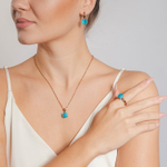 Колье Qudo Firenze aqua 400017.1 BL /RG